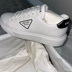 100% Authentic. Fresh Out Of The Box. Limited Edition Exclusive Prada Sneakers. Not Found In Stores Or Online. Turn Heads Everywhere You Go. Walk In Style And Luxury. I Ship Same Day I Receive Payment If Before 2pm Eastern Time. These Are Unisex Shoes. Can Be Worn By Men, Women Or Kids. Prqda Shoes, Expensive Sneakers Women, Prada White Sneakers, Expensive Shoes Women, Expensive Shoes Luxury, Prada Sneakers Women, Prada Shoes Women, Luxury Sneakers Women, Shoes Expensive