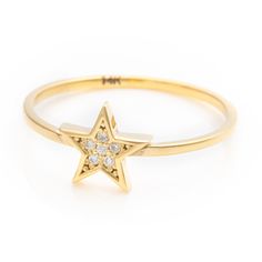 14k Solid Gold Dainty Star Ring, Real Gold Premium Star Ring For Her, Handmade Fine Jewelry By Selanica. 💙 The ring material is 14k solid gold, should not be confused with gold plating or filling. It will never tarnish or fade over time. We're offering the finest quality in solid gold jewelry. 💎 Gemstones are premium grade D Color (colorless) VS/SI clarity moissanites. 💙 Our jewelry is handcrafted with love and great care at San Francisco Bay! All of our items are 14k stamped for authenticity Fine Jewelry Star-shaped Diamond Ring For Gifts, 14k Gold Celestial Diamond Ring In Star Shape, 14k Gold Celestial Diamond Ring With Star Shape, Celestial Yellow Gold Diamond Ring In Star Shape, Celestial Style 14k Gold Diamond Ring With Star Shape, Celestial 14k Gold Star Diamond Ring, Celestial Star-shaped Yellow Gold Diamond Ring, Celestial Yellow Gold Star-shaped Diamond Ring, 14k Gold Star-shaped Celestial Rings