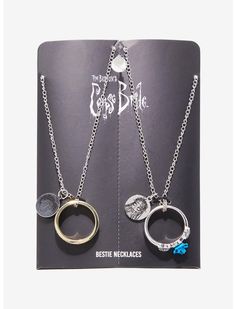 Corpse Bride Victor & Emily Ring Best Friend Necklace Set | Hot Topic Cute Halloween Jewelry, Cute Matching Necklaces For Best Friends, Corpse Bride Room Decor, Birthday Gifts Ideas For Best Friend, Creepy Jewelry, Christmas Gift For Girlfriend, Gifts For Friends Birthday, Matching Things For Best Friends, Goth Gift Ideas