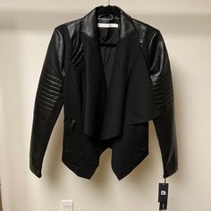 Blanc Noir Drape Front Jacket Black Drape Front Jacket, Black Color, Jackets For Women, Jackets & Coats, Women Shopping, Black, Color