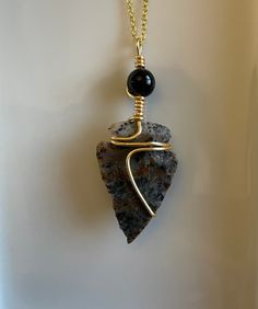 Natural Arrowhead Necklace with Obsidian bead - arrowhead represents a symbol of protection and strength -Obsidian is a protective stone, forms a shield against negativity Hypoallergenic: Nickel and Lead Free Each stone is unique and may have some imperfections or may have a slight color difference. Thank you for stopping by Lucy's Uniques! Bohemian Arrowhead Jewelry As Gift, Bohemian Arrowhead Jewelry Gift, Bohemian Arrowhead Jewelry As A Gift, Handmade Arrowhead Jewelry Gift, Spiritual Arrowhead Necklace Gift, Handmade Black Arrowhead Jewelry, Arrowhead Wire Wrapped Necklaces For Gifts, Wire Wrapped Arrowhead Necklace For Gift, Handmade Spiritual Arrowhead Necklace