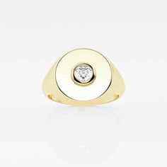 näas Defining 1/6 ctw Round Lab Grown Diamond Signet Ring - Grownbrilliance 14k Gold Signet Ring, Stamp Ring, Diamond Signet Ring, Feel Empowered, Stamped Rings, Gold Signet Ring, Jewelry Lookbook, Signet Ring, Future Wedding