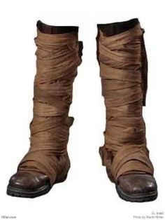 Fantasy Boots, Boot Wraps, Post Apocalyptic Costume, Post Apocalyptic Fashion, Coffee Stain, Apocalyptic Fashion, Wrap Boots, Larp Costume, Post Apocalypse