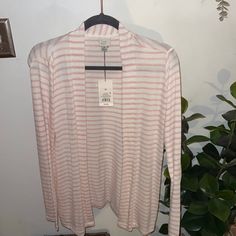 Nwt- A New Day Pink And White Striped Cardigan Sweater- Size Xs From Smoke Free Home. Open To Offers! Hot Pink Cardigan, Mustard Yellow Sweater, Oversized Knit Cardigan, Knitting Women Cardigan, Embroidered Cardigan, Open Knit Cardigan, Pink Cardigan, Purple Sweater, Yellow Sweater