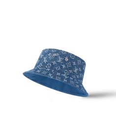 LOUIS VUITTON® - Monogram Essential Bucket Hat - Blue Chloe 2024, Heart Clothes, Cap Collection, Monogram Pattern, Louis Vuitton Official, Shoes Collection, Cute Hats, Travel Jewelry, Jacquard Weave