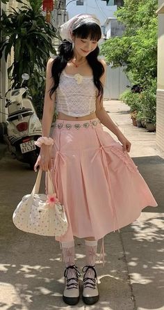 Sawako Outfit, Harajuku Dress, Estilo Harajuku, Fashion D, Future Outfit, Princess Outfits, Outfits Verano, J Fashion, Pink Outfits