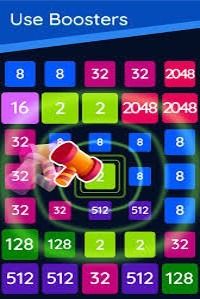 an image of a game board with numbers and symbols on it's side as well as the words use boosters