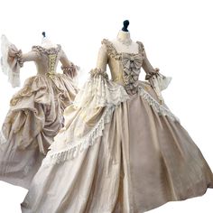 18th Century Women Marie Antoinette Dresses Long Victorian Rococo Gowns Historical Theater Clothing Baroque Ruffled Dress For Theater, Elegant Baroque Dresses For Theater, Regency Style Baroque Dress For Costume Party, Rococo Historical Dress For Costume Party, Rococo Style Historical Dress For Costume Party, Rococo Dress For Costume Party With Historical Design, Baroque Ruffled Dress For Costume Party, Baroque Ruffle Dresses For Costume Party, Rococo Style Ball Gown For Theater