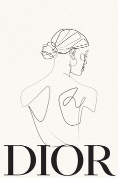 a black and white poster with the words dior on it