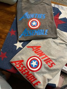 Avenger style shirt for the Aunts! Love Avengers or heading to an Avenger themed birthday party? This shirt has you covered! I can use whatever color you would like for the shirts or font! Themed Birthday Party, Birthday Party Themes, Avengers, Shirt Style, Gender Neutral, I Can, Adult Outfits, Birthday Party, Tops & Tees