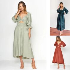 ⛱Go Vacay this summer!😍Women's extra long summer dress, featuring an elasticated high waist, seven quarter sleeves and a lace-up design. Stylish and elegant, ruffle hem flowy dress.😍This summer dress can be easily dressed up or down and is perfect for pairing with summer sandals, heels and elegant earrings for a more feminine and glamorous look.😍This women's maxi dress is perfect for spring, summer, autumn, everyday casual, cocktail parties, dates, parties, beaches, weddings, clubs, holidays. Summer Flowy Maxi Dress With Lantern Sleeves, Summer Lantern Sleeve Midi Dress For Brunch, Summer Midi Dress With Lantern Sleeves For Brunch, Long Sleeve Ruched Maxi Dress For Summer, Chic Summer Midi Dress With Lantern Sleeves, Summer Flowy Lantern Sleeve Midi Dress, Casual Lantern Sleeve Maxi Dress For Summer, Spring Maxi Dress With Ruffles And Lantern Sleeves, Summer Half Sleeve Maxi Dress For Brunch