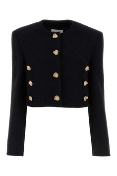 Wool Blend Blazer Alexander Mcqueen Jacket, Alexander Mcqueen Women, Stylish Blazer, Satin Blazer, Woman Suit Fashion, Fantasy Gowns, Suit Fashion, Black Blazers, Black Wool