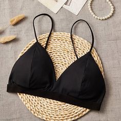 Material: COTTON Material: Spandex Decoration: NONE Pattern Type: Solid Obscene Picture: No Stretch Summer Bra, Fitted V-neck Bra, Black V-neck Bra, Solid Stretch V-neck Bra, Beach V-neck Fitted Bra, Fitted V-neck Bra For Beach, Padded Camisole, Punk Shoes