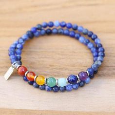 Third Eye Chakra Wrap Bracelet The Third Eye Chakra, Chakra Gemstones, Gemstone Wrap Bracelet, Happy Rainbow, Inner Harmony, The Third Eye, Yellow Heart, Third Eye Chakra, Bead Jewellery