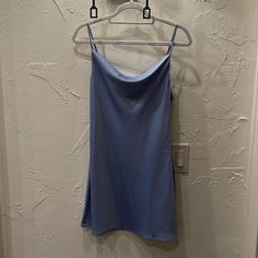 Woman’s Blue Satin Urban Outfitter Dress. Size Medium. New With Tags. Blue Mini Length Slip Dress For Date Night, Blue Mini Dress From Urban Outfitters, Urban Outfitters Blue Mini Dress For Brunch, Blue Urban Outfitters Mini Dress For Brunch, Blue Slip Dress For Night Out In Spring, Urban Outfitters Blue Sleeveless Mini Dress, Blue Dress From Urban Outfitters For Date Night, Blue Slip Dress For Spring Brunch, Chic Blue Dress By Urban Outfitters