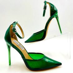 New Steve Madden Opar Emerald Green Pointed Stilettos Size 7.5. Brand New Without A Box. Green Heels With Contrasting Heel Counter And Round Toe, Green Pointed Toe Court Shoes, Trendy Green Heels With Reinforced Heel, Green Fitted Pointed Toe Court Shoes, Green Fitted Court Shoes With Pointed Toe, Fitted Green Court Shoes With Pointed Toe, Fitted Green Heels With 4-inch Heel, Green Ankle Strap Heels With Branded Heel Counter, Green Closed Toe Heels With Contrasting Heel Counter