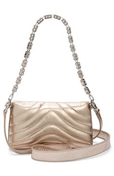 The 4G logo gleams in its roles of clasp and chain links on this micro version of one of Givenchy's classic crossbody bags, presented here in metallic calfskin. Magnetic-snap flap closure Chain strap; removable crossbody strap Interior wall pocket; card slot Leather Made in Italy Designer Handbags Luxury Silver Shoulder Bag With Metal Logo, Elegant Silver Bag With Metal Logo, Elegant Silver Bags With Metal Logo, Elegant Metallic Bag With Chain Strap, Luxury Silver Crossbody Evening Bag, Elegant Metallic Bag With Chain, Elegant Metallic Bags With Chain, Gold Leather Wallet On Chain, Luxury Metallic Clutch Shoulder Bag