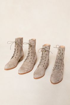 Elevate your shoe game with the Darcy Lace Up Studded Boot. Made of soft tan suede, these almond-toe boots will add a touch of edgy style to any outfit. Featuring gold stud detailing and a side zip closure, these boots are perfect for fashionistas who aren't afraid to stand out. The perfect fall accessory. Almond Toe Boots, Tan Suede Boots, Mini Boots, Studded Shoes, City Woman, City Kid, Studded Boots, Almond Shaped, Edgy Style