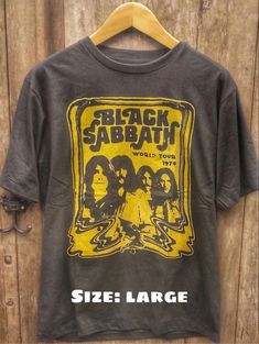 Black Sabbath T Shirt, Types Of Cotton Fabric, Vintage Band Shirts, Rock And Roll History, Vintage Band T Shirts, Shirt Wrinkles, Shirt Inspiration, Merch Design, Black Sabbath