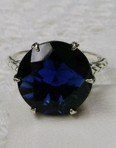 Excited to share the latest addition to my #etsy shop: 6ct Round Cut Sim Blue Sapphire Solid Sterling Silver Edwardian Design 1910 Etched Filigree Ring {{Made To Order}} https://etsy.me/2lro5Ez #jewelry #ring #silver #no #yes #girls #blue #sapphire #geometric Edwardian Design, Ring Sapphire, Sapphire Solitaire, Filigree Ring, Cz Ring, Blue Sapphire Rings, Engraved Items, Classic Ring, Silver Filigree