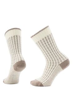 These waffle-knit crew socks get cozy vibes from a supersoft merino-wool blend that keeps your temperature regulated. Merino wool/recycled nylon/nylon elastane Machine wash, tumble dry Made in the USA of imported fabric Merino Socks, Merino Wool Socks, Sock Knitting Patterns, Knitted Socks, Walker Shoes, Sneaker Slippers, Sneaker Jewelry, Platform Slippers, Sock Patterns