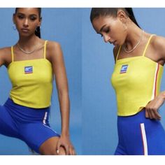 Forever 21 Usps Edition Priority Mail Yellow Crop Top Tank Strappy Women's M New With Tags. Yellow Tank Top For Summer Sports, Yellow Summer Sports Tank Top, Yellow Sports Tank Top For Summer, Yellow Sporty Crop Top For Summer, Sporty Yellow Crop Top For Summer, Trendy Yellow Sports Top, Trendy Yellow Tank Top, Sporty Yellow Tops For Summer, Yellow Workout Tops For Summer