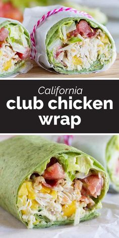 the wrap has chicken, lettuce and other ingredients in it to be wrapped up