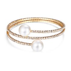 PRICES MAY VARY. Material: Pearl Bracelet made of Imitition Pearl, Metal, elegant and beautiful, perfect accessories for dinner dress and everyday dressing. Use: Faux Pearl Bracelet suitable for party, birthday, wedding, Mother's Day, Valentine's Day, anniversaries of important events, etc. Gift: Faux Pearl Bracelet is a great gift for your girlfriends, wife, mother; wear it will make your wrist more attractive and charm. Perfect After-Sales Service:If there are any problems, please feel free to Elegant Round Bangle For Evening, Elegant Crystal Bracelet For Party, Elegant Adjustable Jewelry For Evening, Evening Pearl Bracelet Jewelry, Elegant Gold Bangle For Evening, Elegant Gold Crystal Bracelet, Elegant Gold Evening Bangle, Elegant Silver Crystal Bracelet For Evening, Elegant Adjustable Wedding Bracelets