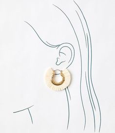 Whisk your style routine away into beachy-glam territory, courtesy of these raffia-edged hoops.,Imported:Imported Loft Raffia Edge Hoop Earrings Fog Women's by Loft Size Regular - One Size Fog Women's Chic Small Hoop Summer Earrings, Summer Chic Hoop Earrings, Chic Small Hoop Earrings For Summer, Chic Adjustable Hoop Earrings For Summer, Chic Summer Hoop Earrings, Chic Summer Fringe Jewelry, Bohemian Hoop Earrings For Beach In Spring, Spring Beach Earrings With Fringe, Small Hoop Earrings For Spring Beach Days