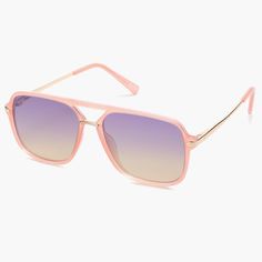 JOVITA aviator sunglasses offer fashion-forward style for your everyday look. Crafted with colorful frames and modern details, these eyewear accessories add a bold touch to any outfit. Rainbow Tattoos, Glasses Fit, Pink Frame, Colorful Frames, Pink Frames, Small Faces, Blue Lenses, Eyewear Accessories, Grey Lenses