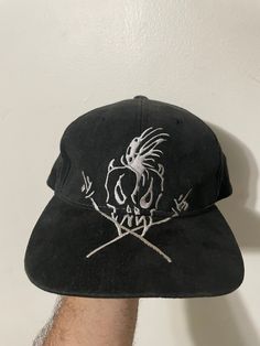 Vintage Metallica Hat  - 90s vintage  - Rare  - Big logo design  - Scary Guy graphic  - Giant tagged  - Beak could use reshaping  - SnapBack has missing snaps  (See pics for details)  Size: OSFA  Good vintage condition No rips or holes  No stains Vintage Baseball Cap With Embroidered Logo For Streetwear, Vintage Snapback Hat With Flat Bill For Streetwear, Vintage Flat Bill Snapback Hat For Streetwear, Streetwear Cap With Logo Print, Vintage Black Dad Hat For Streetwear, Vintage Flat Brim Baseball Cap For Streetwear, Graphic Print Flat Bill Baseball Cap For Streetwear, Vintage Snapback Hat With Graphic Print, Vintage Graphic Print Snapback Hat