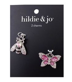 Use the hildie & jo Silver Bug & Butterfly Charms - Multi Stones in your next DIY project This pack comes with two silver charms It includes a bee - shaped charm, with an oval clear stone, with facets for a body and clear round stones at the end of the antenna Its main body has clear and black stones in rows, while the wings are clear round stones, encased in silver The second charm is shaped as a cute butterfly with its center made of three round stones Its wings are silver with clear stones at Bug Collection, Boyfriend Crafts, Black Stones, Cute Butterfly, Jewelry Making Charms, Clear Stone, The Wings, Butterfly Charm, Joanns Fabric And Crafts