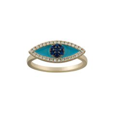 Guardian eye ring has lIght blue enamel with cz surround and dark blue cz center cluster. Gold over sterling silver Available in sizes: 6, 6, and 8 Dressy Earrings, Bag Icon, Eye Ring, Slipper Socks, Guitar Strap, Travel Wallets, Travel Tote, Shoulder Tote, Ring Necklace