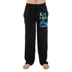 Cuddle up on the couch with the Cookie Monster in these Sesame Street sleep pants. These PJs feature highly detailed artwork of the Cookie Monster and a text design which displays one of the character?s signature quotes. The elastic waistband perfectly conforms to your waist. Find a comfortable fit with the adjustable drawstring. These Sesame Street Sleep Pants are also made from a poly-cotton blended fabric that delivers superior softness and long-lasting comfort. Make these Sesame Street Sleep Cotton Bottoms With Character Print For Pajama Party, Cotton Sweatpants With Elastic Waistband For Sleepover, Casual Black Bottoms For Bedtime, Black Casual Bedtime Bottoms, Casual Character Print Loungewear Bottoms, Casual Loungewear Bottoms With Character Print, Cotton Loungewear Bottoms With Character Print, Cotton Lounge Pants With Character Print, Cotton Graphic Print Bottoms For Pajama Party