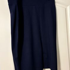 Nwt Pencil Skirt- Dark Blue. Size Says Xl. 16 Blue Stretch Pencil Skirt, Blue Stretch Midi Pencil Skirt, Blue Stretch Skirt For Workwear, Blue High-waist Pencil Skirt For Work, Blue Stretch Mini Skirt For Workwear, Blue Stretch Knee-length Skirt, Blue High Waist Pencil Skirt For Work, High Waist Blue Pencil Skirt For Work, Blue Pencil Skort With Lined Skirt