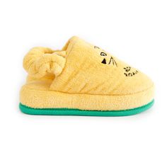 MILK&MOO KIDS SLIPPERS: Milk&Moo kids slippers are made of 100% Turkish cotton. HOUSE SLIPPERS FOR KIDS: These house slippers designed for kids aged 5-6 with shoe sizes EU 29-30, US 12C, 12.5C. They are made of %100 cotton and features a smooth inner sponge to be super soft against your child's skin. They do not feature any additional fabric on the inside to keep feet cooler, breathable and feel more lightweight. EASY TO SLIDE ON: They’re strategically designed with stretchable slingbacks for a relaxed and secure fit. They allow the feet to move and grow without being constricting. Moreover, they provide enough air while adding some warmth without overheating to make slippers always stay fresh. They can be put in the washing machine. High quality certified cotton holds up very well even af Cute Non-slip Slide Slippers, Playful Non-slip Closed Toe Slippers, Playful Slip-on Slippers For Spring, Playful Spring Slip-on Slippers, Yellow Non-slip Open Toe Slippers, Non-slip Flat Slippers For Indoor Use, Comfortable Yellow Slip-on Slippers, Non-slip Flat Indoor Slippers, Comfortable Yellow Flat Slippers