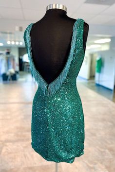 Fancyvestido this short hunter-green homecoming dress features plunging v-neck, cutout waist, and v-neck with tassels. ♡ SKU: FV12025♡ Fabric: Sequins♡ Size: US 2-16. True to the size chart. Check our Size Chart to get your correct size.♡ Besides stand sizes 2-16, we still offer free custom sizes. You can email me your specific size, before or after your order.Which requires the following measurements:Bust:___ inch/cmWaist:___ inch/cmHips:___ inch/cmHollow to Hem___inch/cm (for the short dress) Detachable Wedding Dress, Cutout Shorts, Prom Long, Green Homecoming Dresses, Sequin Sleeve, Mermaid Bridesmaid Dresses, Burgundy Prom Dress, Sequin Prom Dresses, Short Homecoming Dress