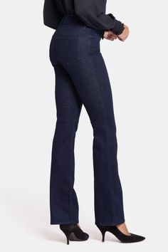 Not too long, not too short—NYDJ's Barbara Bootcut Jeans fit just right. Our exclusive Lift Tuck® Technology uses a proprietary slimming panel with a patented criss-cross design to give this comfortable, go-to style its superior shaping powers. The traditional bootcut fit gives you a flattering legs-for-days look—and makes these jeans an effortless closet staple. Finished with classic five-pocket styling, zip fly and button closure. | NYDJ Women's Barbara Bootcut Jeans in Rinse, Regular, Size: 2 Petite Pants, Cross Design, Petite Jeans, Cross Designs, Too Long, Bottom Clothes, Fabric Shop, Top Sales, Too Short