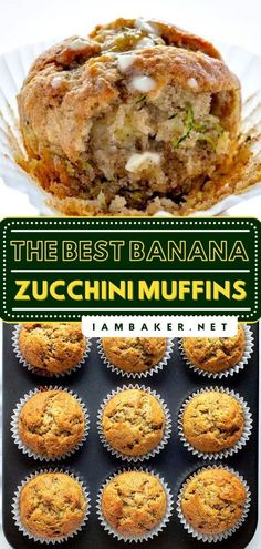 the best banana zucchini muffins i am baker