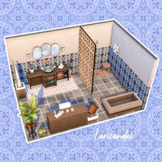 Sims 4 House Inspiration, Sims4 Bathroom, Sims Room, Sims 4 Content, Bathroom Boho, Mediterranean Bathroom, Sims Freeplay Houses, Sims Inspiration, Sims 4 Cas Mods