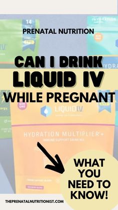 a bag of liquid with the words can i drink liquid iv while pregnant? what you need to know