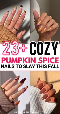 End Of October Nails, Nail Fails, Pumpkin Nail Designs, Pumpkin Nail, Sunset Nails, Orange Nail Designs, Brown Nails Design