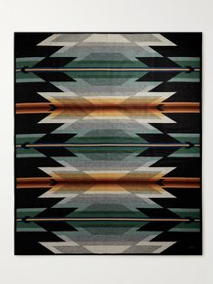 a rug with an abstract design on it