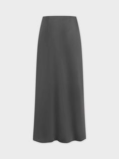 Upgrade your wardrobe with our Solid Satin Slip Skirt-True Grey. With its solid color and satin-like fabric, it can easily be dressed up or down, making it the perfect addition to any outfit. Comfort meets style with this must-have piece. Formal Summer Satin Maxi Skirt, Formal Satin Maxi Skirt For Summer, Fitted Satin Pleated Maxi Skirt, Party Skirt With Bias Cut In Relaxed Fit, Party Skirt With Bias Cut And Relaxed Fit, Bias Cut Midi Skirt For Party, Party Skirt With Bias Cut, Solid Full Length Skirt For Night Out, Solid Full-length Party Skirt