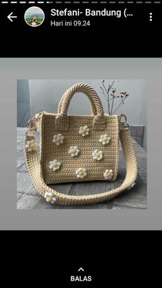 a handbag with flowers on it is shown in the app store's website