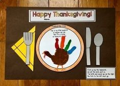 a thanksgiving card made to look like a turkey