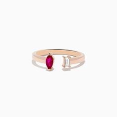 Effy Ruby Royale 14K Rose Gold Ruby and Diamond Toi Et Moi Ring Pink Ruby Ring In 14k Rose Gold, 14k Rose Gold Rings Fine Jewelry, 14k Rose Gold Diamond Ring, 14k Rose Gold Ruby Promise Ring, Rose Gold 14k Diamond Proposal Ring, 14k Rose Gold Rings For Proposal, Anniversary 14k Rose Gold Ruby Ring, 14k Pink Gold Ruby Ring Fine Jewelry, Fine Jewelry 14k Pink Gold Ruby Ring