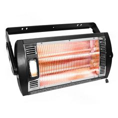 an electric heater on a white background