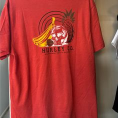 Brand New With Tags On It Red Graphic Tee With Front Print, Red Short Sleeve T-shirt With Front Print, Casual Red T-shirt With Front Print, Hurley Tshirt, Stussy Men, Dri Fit Shirt, Vintage Harley, Adidas Shirt, Bear T Shirt