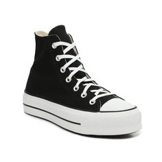 Converse-Chuck Taylor All Star High-Top Platform Sneaker - Women's Casual looks get a trendy update with the Chuck Taylor All Star platform sneaker from Converse. This high-top features a monochromatic design with contrasting black stripes along the flatform midsole to complement any outfit. All Star Platform, Converse Platform, Platform Converse, Trending Boots, Trending Sneakers, Star Sneakers, Platform Sneaker, Trendy Style, Converse Chuck Taylor All Star